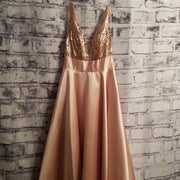 PINK/GOLD A-LINE GOWN (NEW)