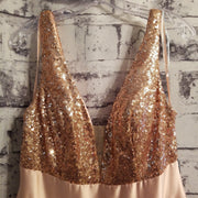 PINK/GOLD A-LINE GOWN (NEW)