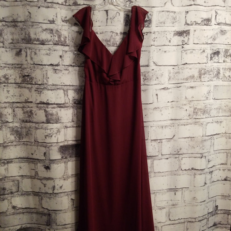 BURGUNDY LONG DRESS (NEW)