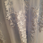 BLUE FLORAL A LINE GOWN