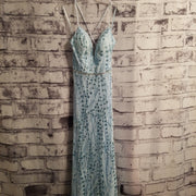 BLUE SPARKLY MERMAID GOWN