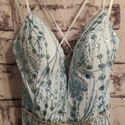 BLUE SPARKLY MERMAID GOWN