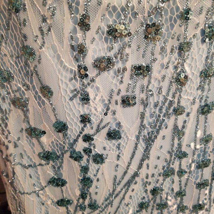 BLUE SPARKLY MERMAID GOWN