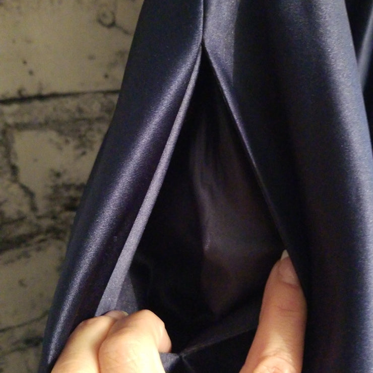 NAVY/GOLD A LINE GOWN