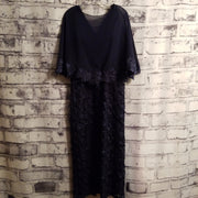 NAVY/FLORAL LONG GOWN