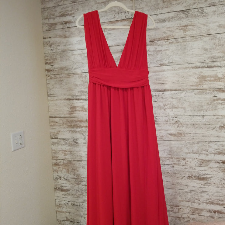 RED LONG EVENING GOWN