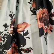 BLACK/FLORAL SHORT DRESS