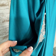 TEAL A LINE GOWN