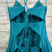 TEAL A LINE GOWN