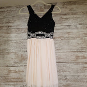 PINK/BLACK SHORT DRESS