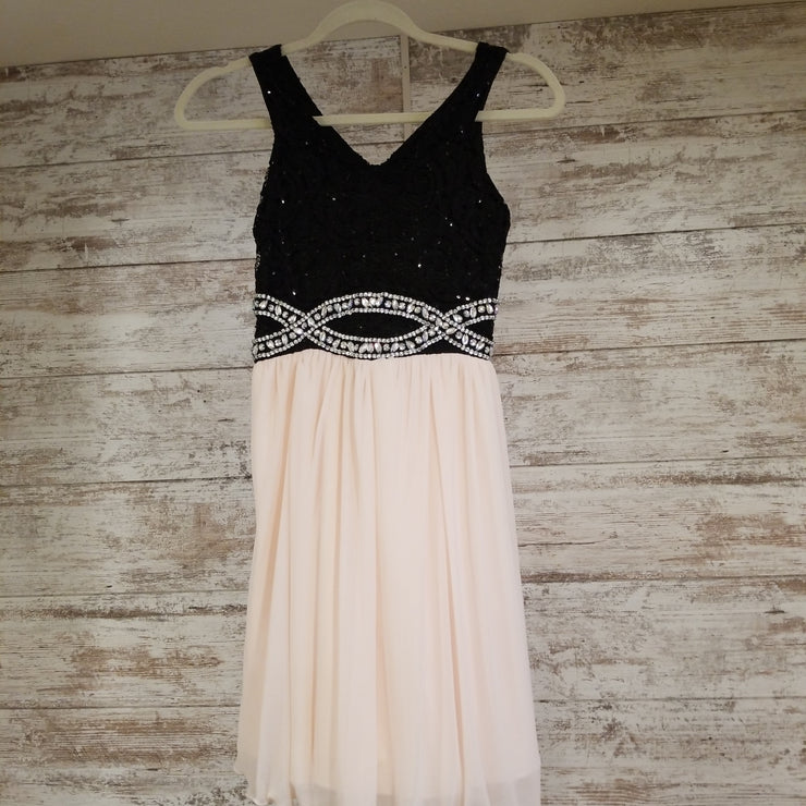 PINK/BLACK SHORT DRESS