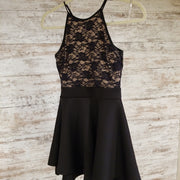 BLACK/TAN SHORT DRESS