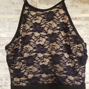 BLACK/TAN SHORT DRESS