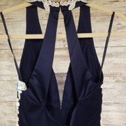 NAVY/WHITE SHORT DRESS