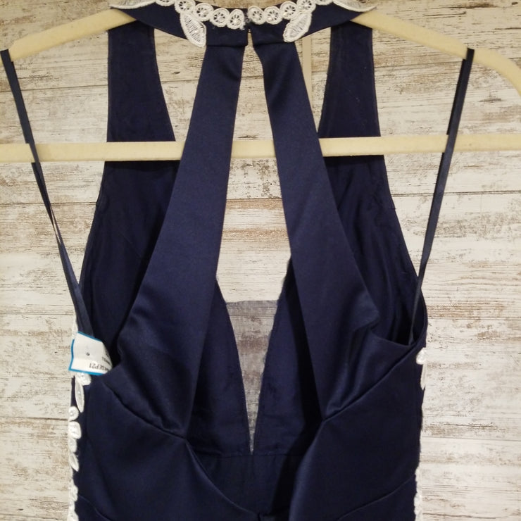 NAVY/WHITE SHORT DRESS