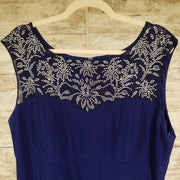 ROYAL BLUE LONG EVENING GOWN