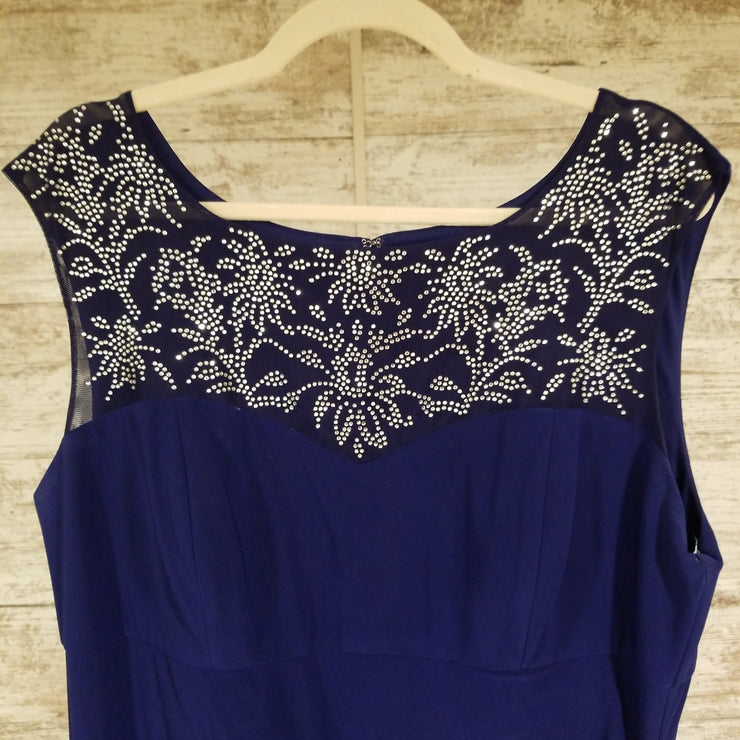 ROYAL BLUE LONG EVENING GOWN