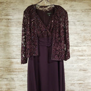 PURPLE 2 PC. LONG EVENING GOWN