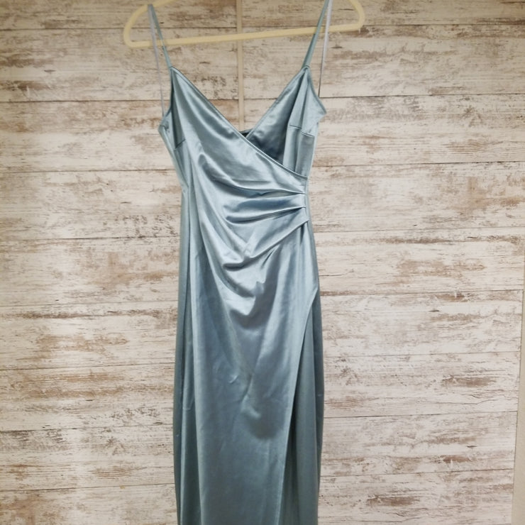 BLUE LONG EVENING GOWN