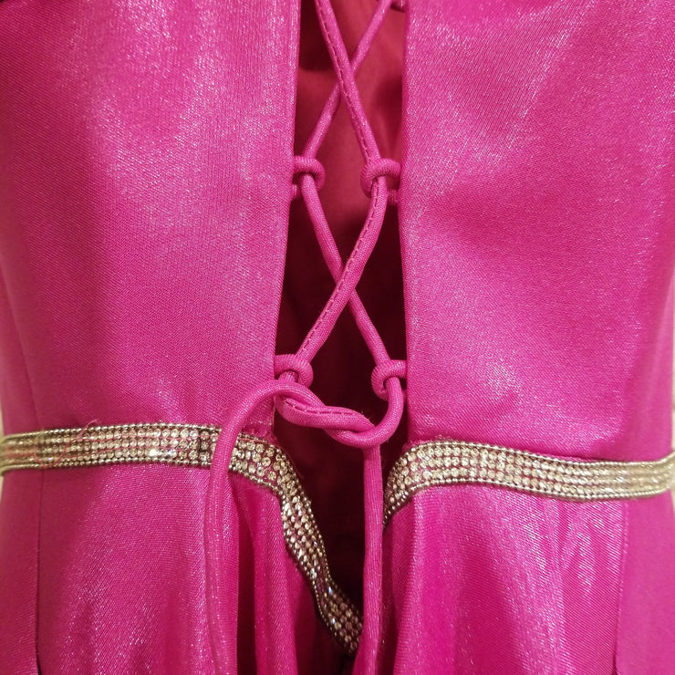 PINK A LINE GOWN