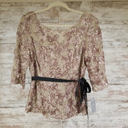 GOLD FLORAL TOP (NEW) $139