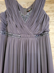 GRAY LONG EVENING GOWN