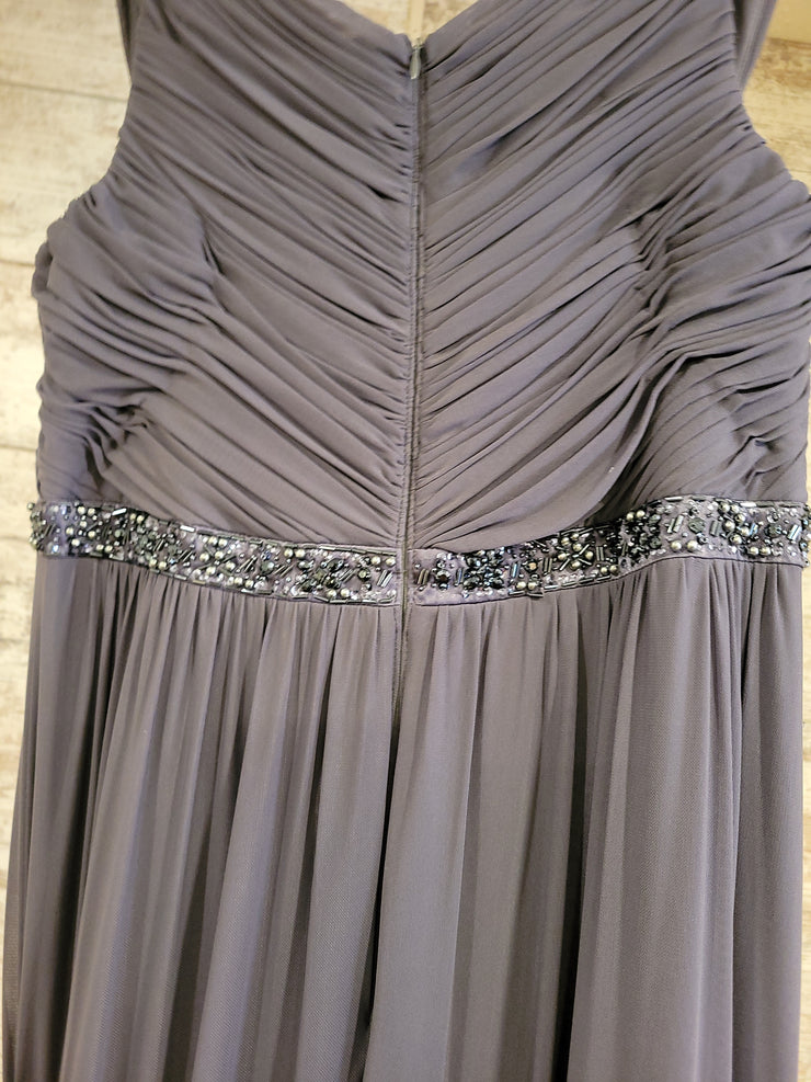 GRAY LONG EVENING GOWN