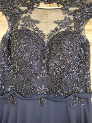 NAVY LONG EVENING GOWN