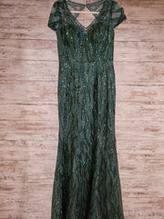 GREEN FULL SEQUIN LONG DRESS