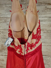 RED A LINE GOWN