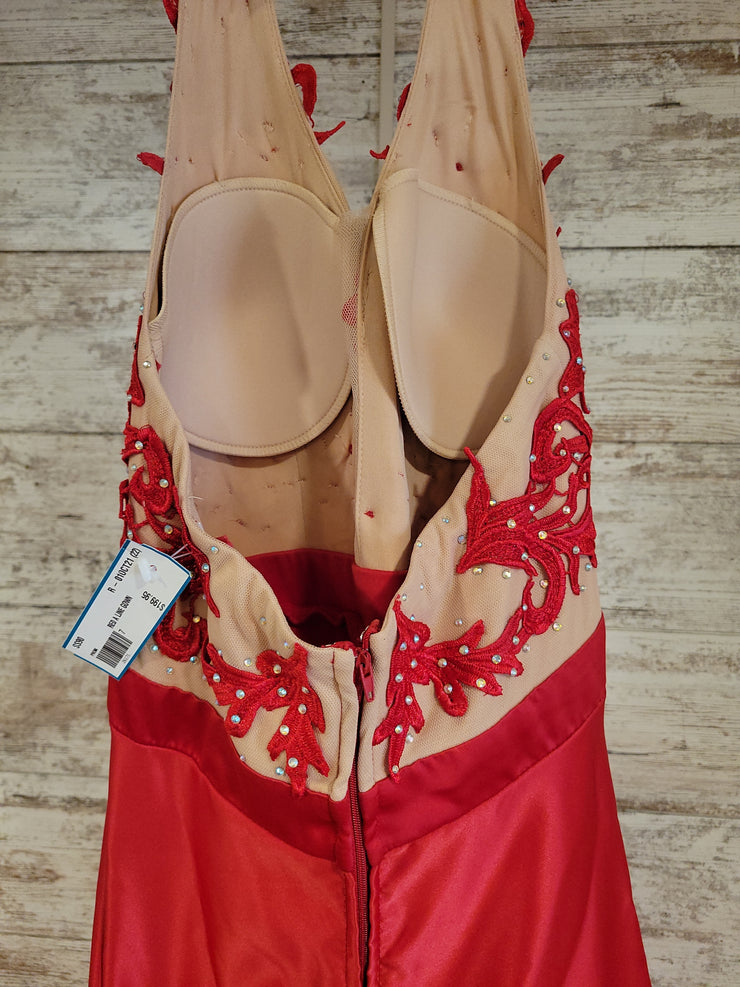 RED A LINE GOWN