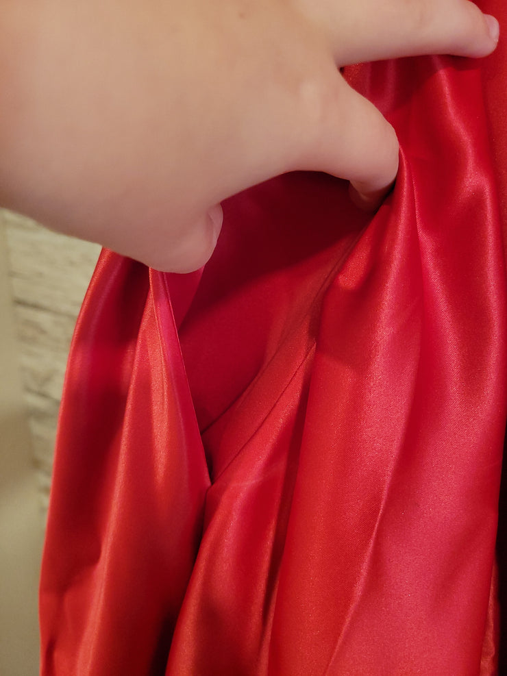 RED A LINE GOWN