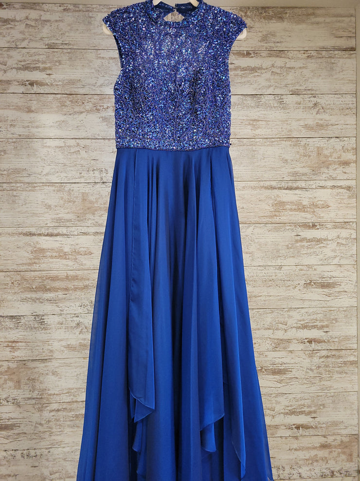 ROYAL BLUE LONG EVENING GOWN