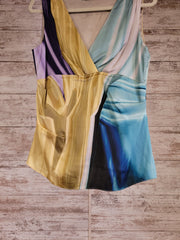 MULTICOLOR SILK TOP RET $198