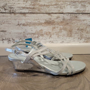 SILVER WEDGE HEELS