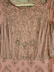PINK BEADED LONG GOWN (NEW)