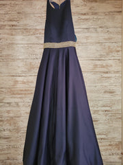 NAVY A LINE GOWN