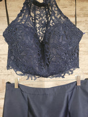 NAVY 2 PC. MERMAID GOWN (NEW)