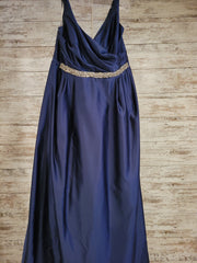 NAVY A LINE GOWN