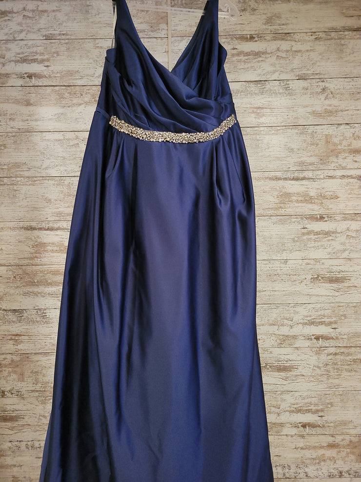 NAVY A LINE GOWN