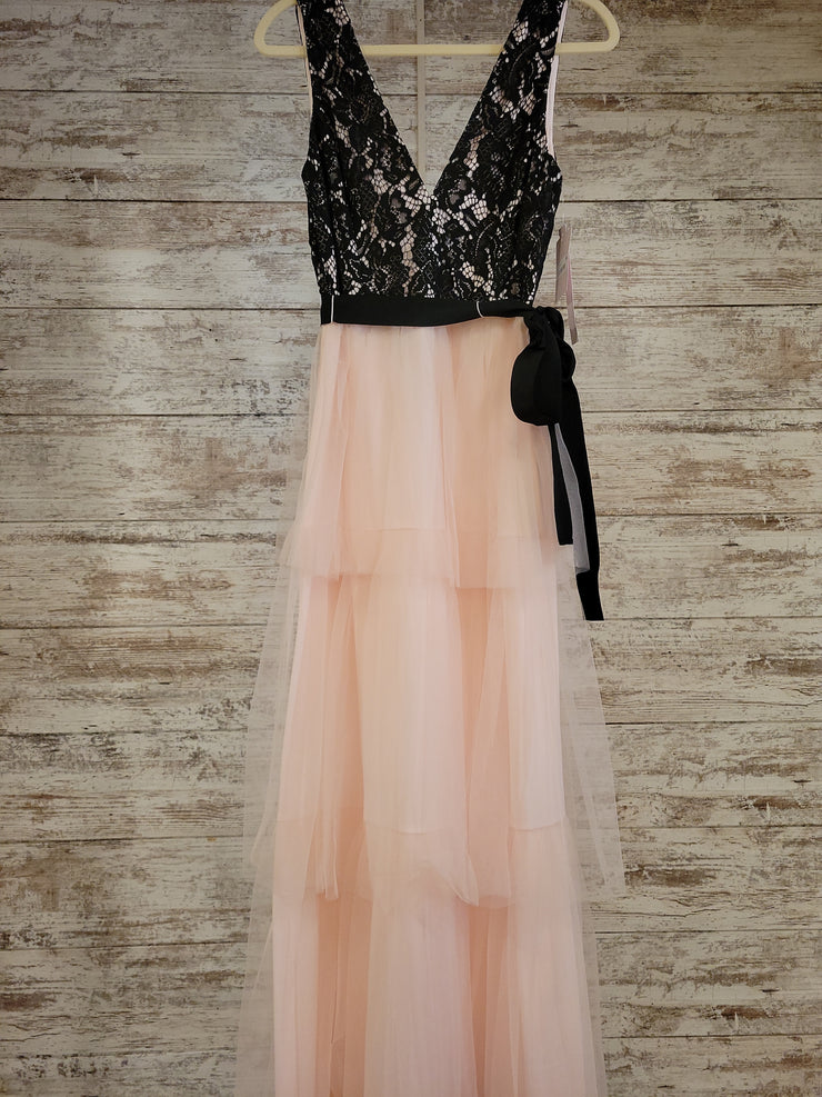 BLACK/PINK LONG DRESS (NEW)