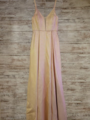 PINK/GOLD SHIMMERY A LINE GOWN