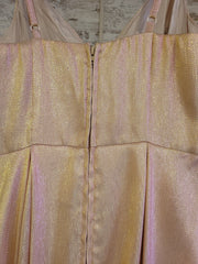PINK/GOLD SHIMMERY A LINE GOWN