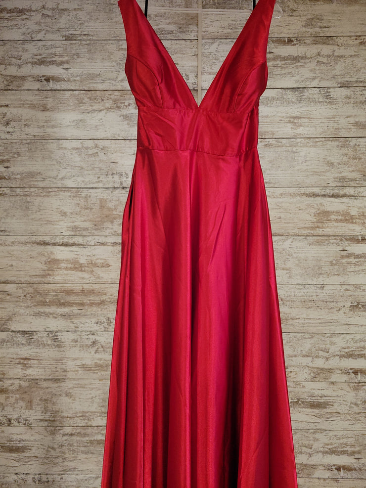 RED A LINE GOWN