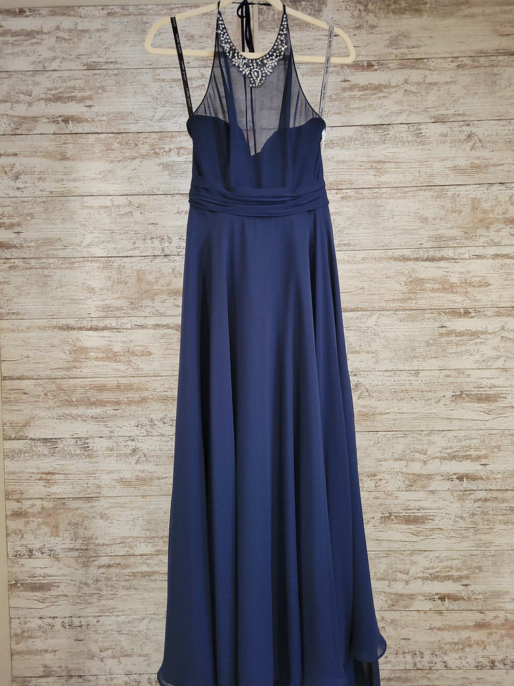 NAVY LONG EVENING GOWN