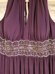 PURPLE LONG EVENING GOWN