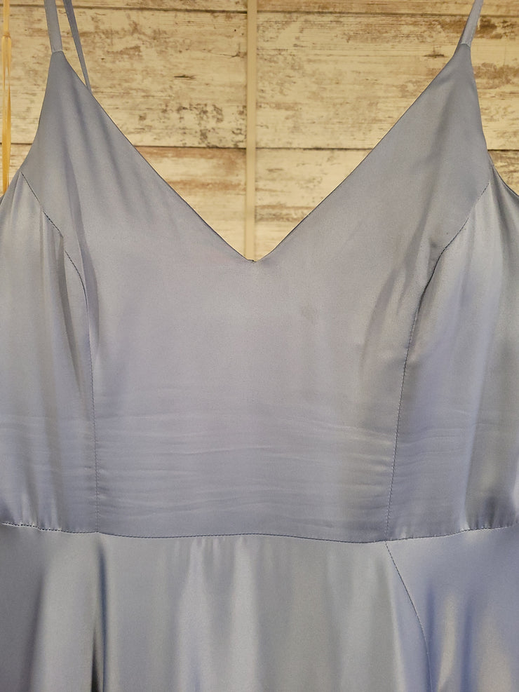 BLUE A LINE GOWN