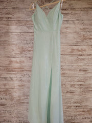 GREEN SPARKLY LONG DRESS