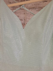 GREEN SPARKLY LONG DRESS