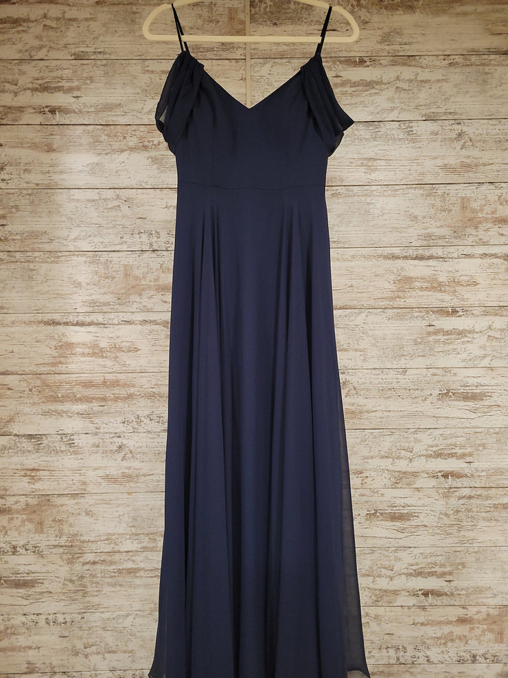 NAVY LONG EVENING GOWN